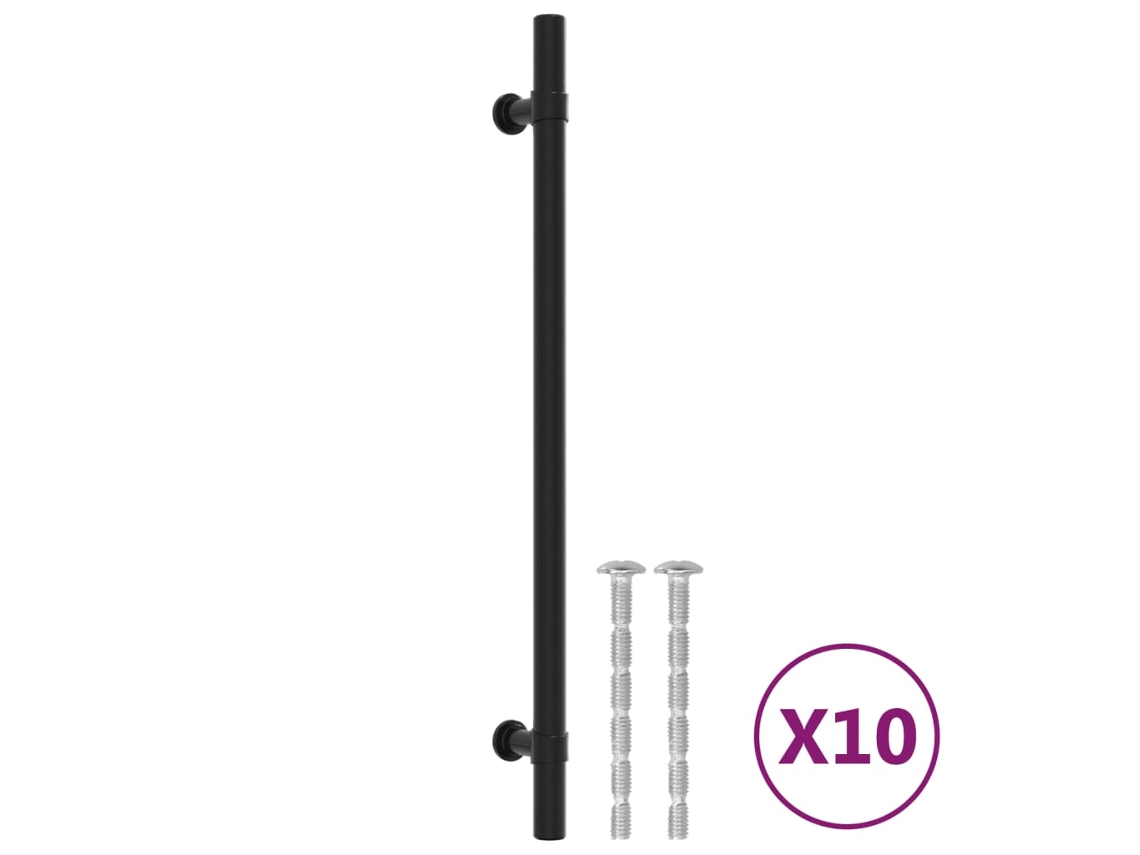 Cabinet Handle, Cabinet Handles Vidaxl Preto Aço Inoxidável (224 Mm)