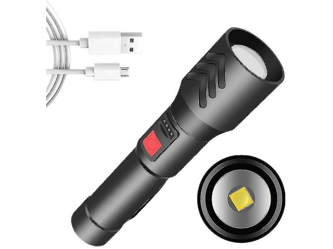 Tocha Led Recarregável Xhp50 Super Bright 9000 Lumen 5 Modos Tocha Tática Zoomable E À Prova Dágua Com Visor De Energia Luz Poderosa Para Yunzii