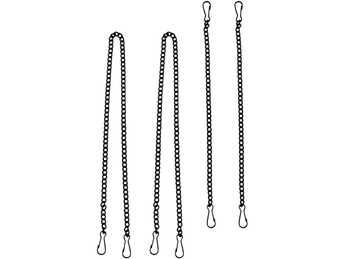 Hemobllo Conjunto De 4-correntes Ferro Pretas Para Pendurar Quadros E Vitrais Com Fácil Instalação
