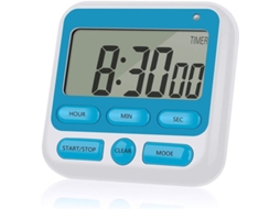 Temporizador De Cozinha Digital Com Alarme E Tela Lcd Grande Hx106 Azul Slowmoose