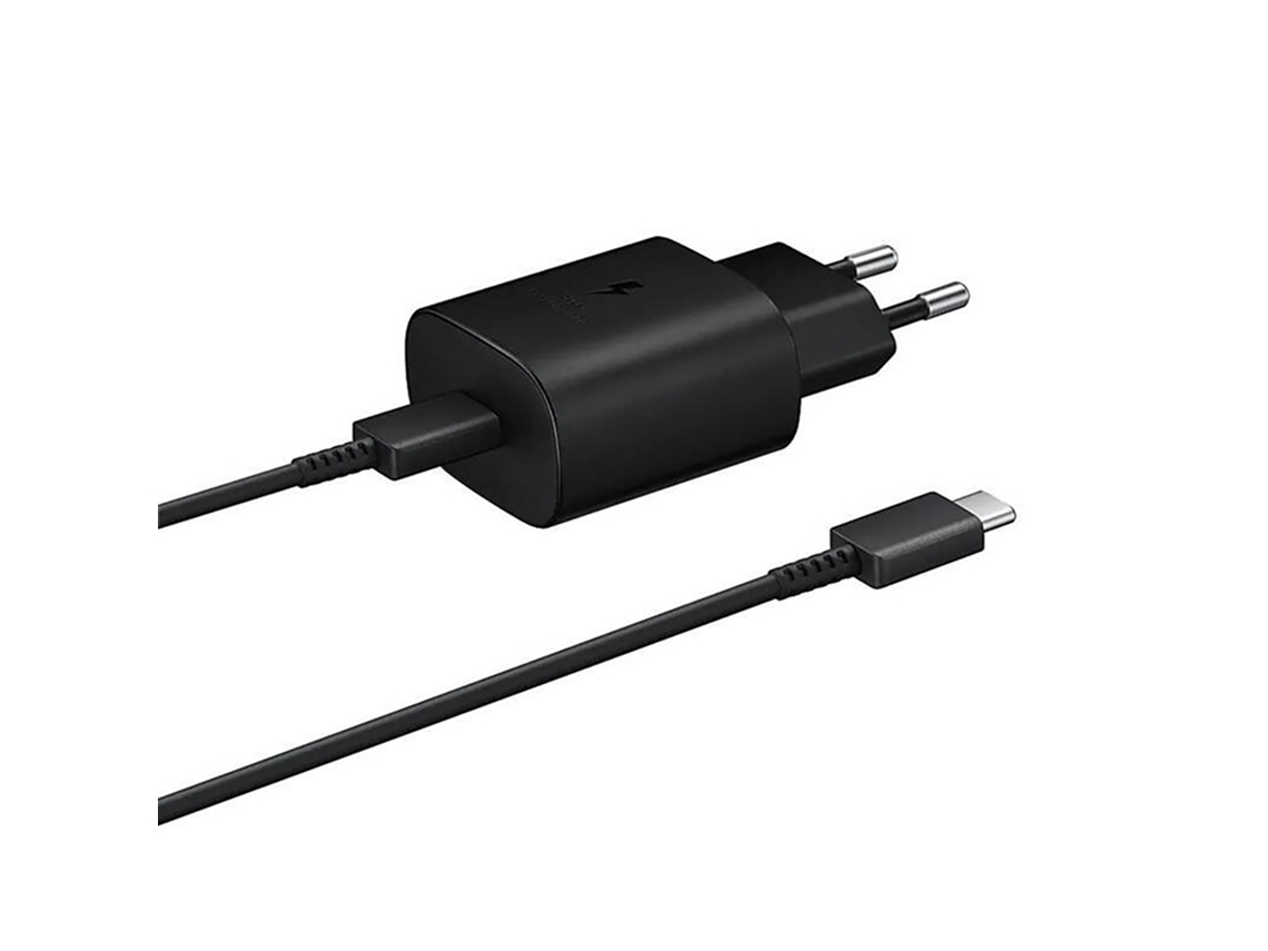 Ładowarka Sieciowa SAMSUNG Usb c 25w Z Kablem Usb c Czarna