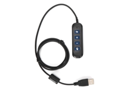 Aetheria adaptador de Fone de Ouvido H901 Usb Plug Qd com Volume Ajustável para Centro de Chamadas 3.5mm Azul