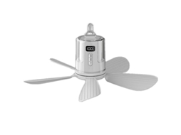 Ventilador De Teto Portátil Com Fio De 40 Cm, Ventilador De Teto Externo Para Camping, Gazebo, Pátio, Barraca E Telhado, Branco