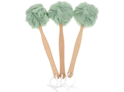 Conjunto De 3 Escovas Banho Verdes Com Cabo Longo Da Cabilock, Escova Esfoliante Para Costas E Corpo, Limpeza Profunda