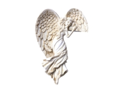 Escultura De Asas De Anjo Para Moldura De Porta Esquerda