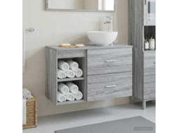 Vidaxl Conjunto De Móveis Para Banheiro 2 Pcs Sonoma Cinzento