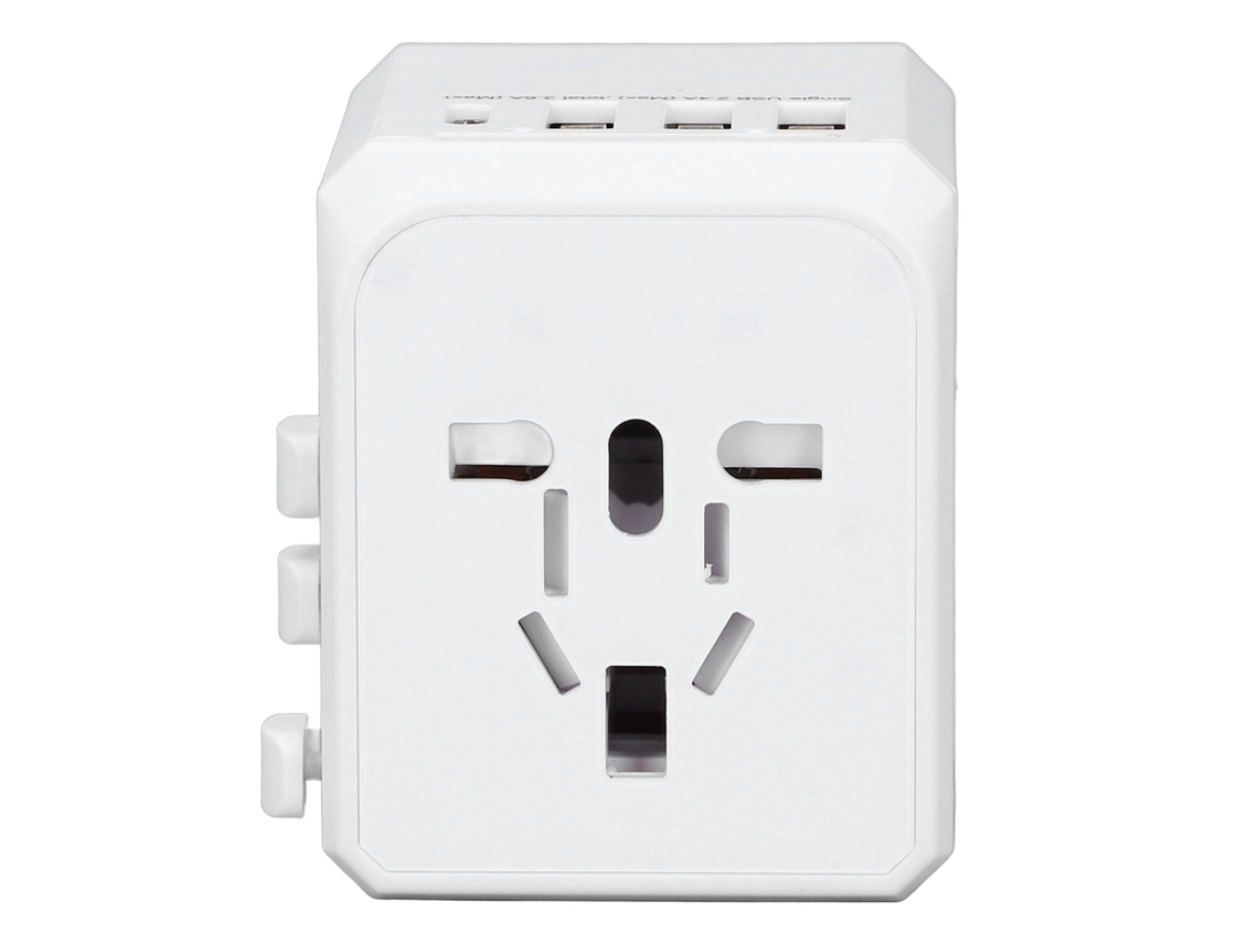 Laxiscreed Adaptador De Viagem Multifunções Com Múltiplas Interfaces E Larga Faixa De Tensão