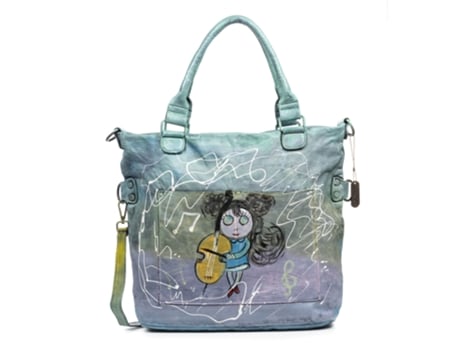 Mala De Mão De Mulher Firenze Artegiani Anterivo Shopper Autêntico Acabamento Sauvage Pele Multicor (36.5)