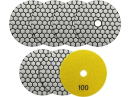 Conjunto De 7 Peças Diamantadas A Seco, Grão 100, 100 Mm Diâmetro.