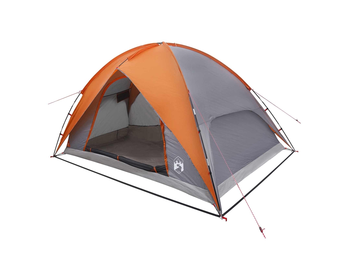 Conjunto 1 Barraca De Camping Vidaxl Cinzento Poliéster (360 X 245 X 185 Cm)
