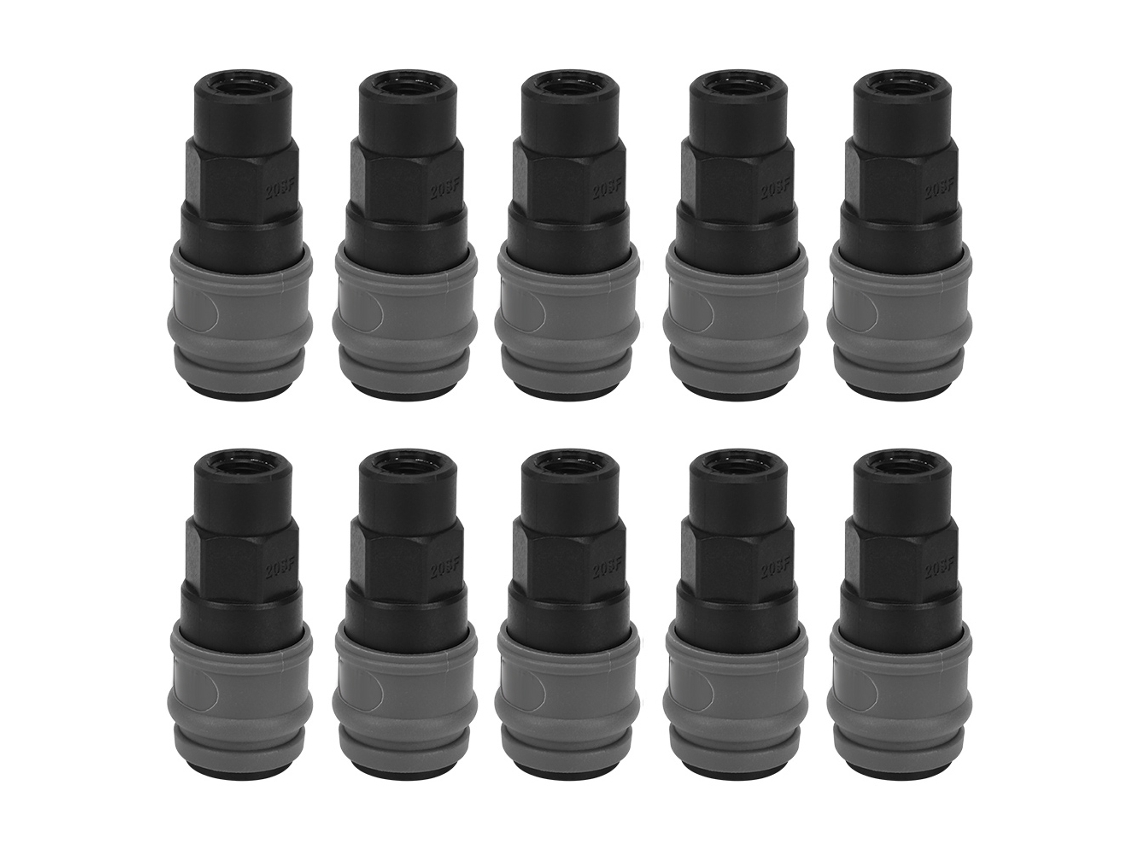 Conector Rápido De Acero Plástico Auto Bloqueo Tipo C Hembra Rosca Sf Para Tubería De Aire G1/2 (40) 10pcs