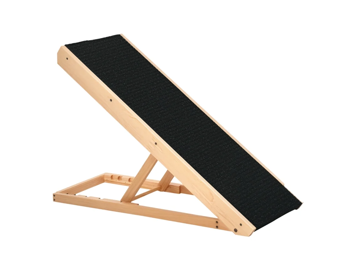 Rampa Dobrável para Cães, Ajustável de 26 a 61cm, Preto