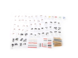 Kit de Componentes Eletrônicos Super 6 Valores Resistor Capacitor Diodo Led | S/MARCA