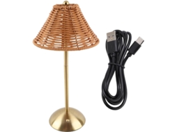 Luminária De Cabeceira Led Recarregável, Base De Metal, Ambiente Recarregável, Iluminação Decorativa Para Casa