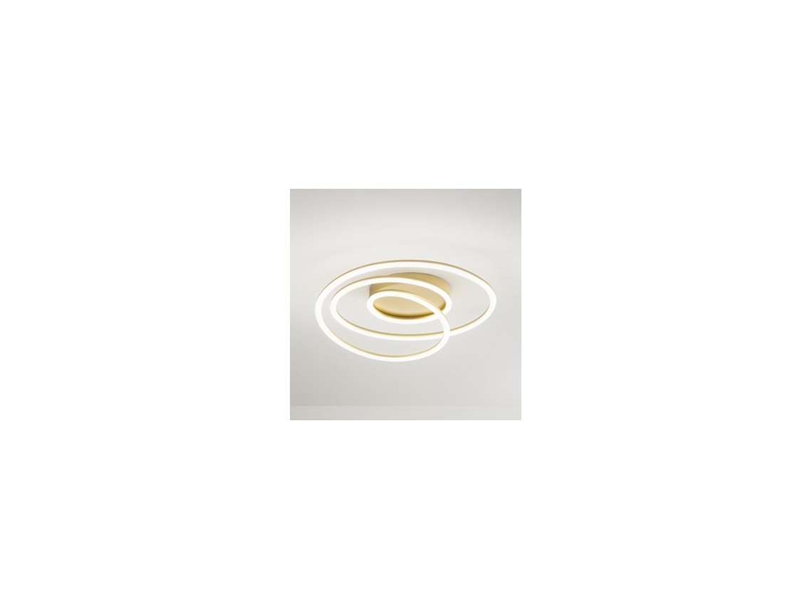 Plafon Led Spira em Metal Dourado Escovado 68W PERENZ