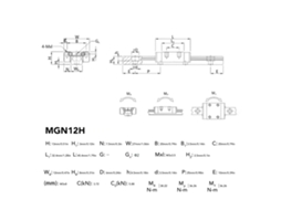 Guia De Rail Linear 500mm Com Slider Mgn12h