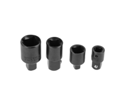 4 Peças Adaptadores De Chave De Aço Vanádio-cromo Preto 1/2, 3/8, 1/4 Redutores De Parafuso