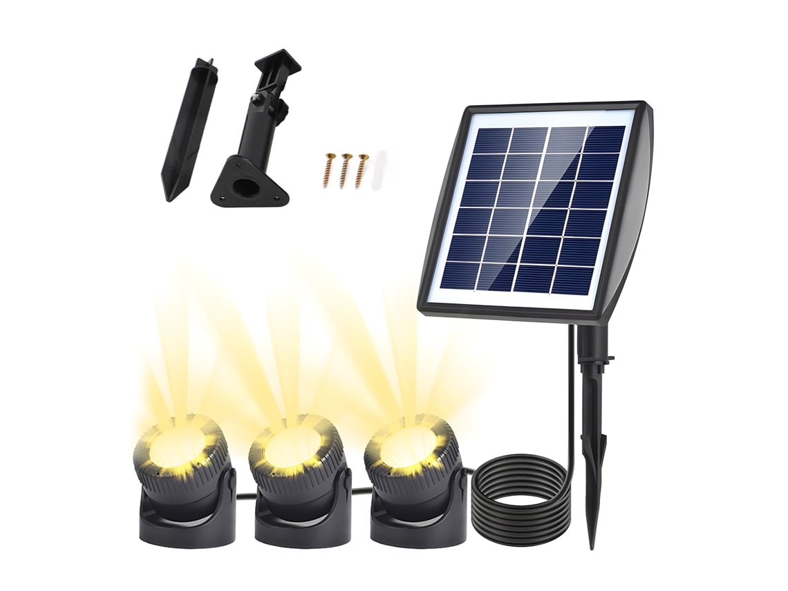 Luz Solar Jardim à Prova D'água 2200mAh Iluminação Paisagem Trilha Piscina Externa