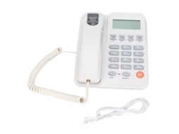 Telefone Fixo Com Fio Kxt2026cid Para Escritório Mesa Com Id Chamada Display Branco Dtmf Fsk