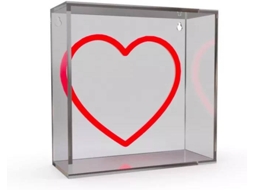 Caixa com Led BEBLAU Heart (20 x 20 x 8 cm)
