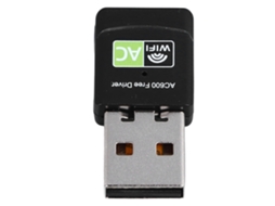 Adaptador WiFi USB de Banda Dupla 2.4G/5.8G, 600Mbps, Transmissão Rápida, Estável, Tarjeta de Red Inalámbrica