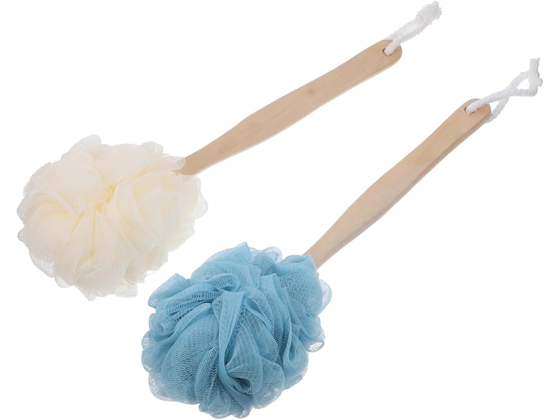 Lurelia Kit De 2 Buchas Vegetais De Banho De Cuidado Corporal, Cabo Longo E Massagem Suave