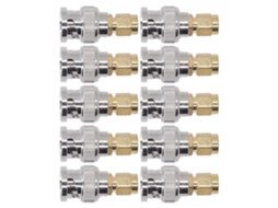 Conector de Conversão HURRISE Sma para Bnc 10 Peças Sma Macho para Bnc Adaptador Macho Substituição Rf Conector de Cabo Coaxial