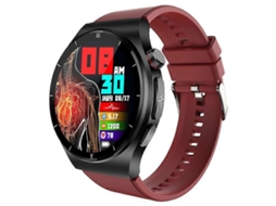 Smartwatch ET340 com Bluetooth, chamadas, ECG, PPG e SOS, rastreador de saúde e condicionamento físico, com pulseira de silicone. Ly Ebike
