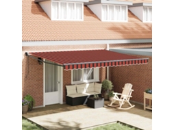 Vidaxl Toldo Retrátil Automático 4,5x3 M Laranja E Castanho