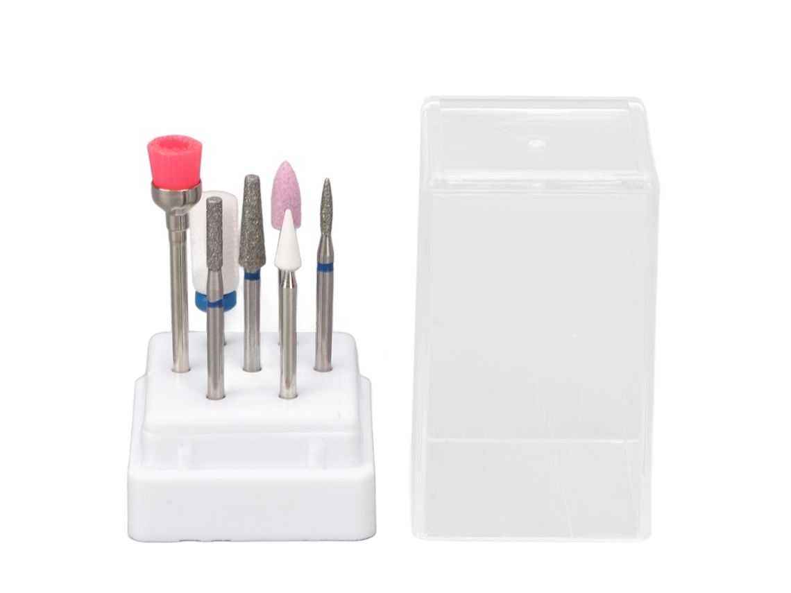 Caja Portabrochas De Esmalte De Uñas Con 7 Agujeros Para Manicura Y Pedicuría En Salones De Belleza