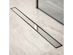 Ralo de Chuveiro 90 cm com Grelha Revestido com Azulejos de Aço Inoxidável com Flange MIRLUX