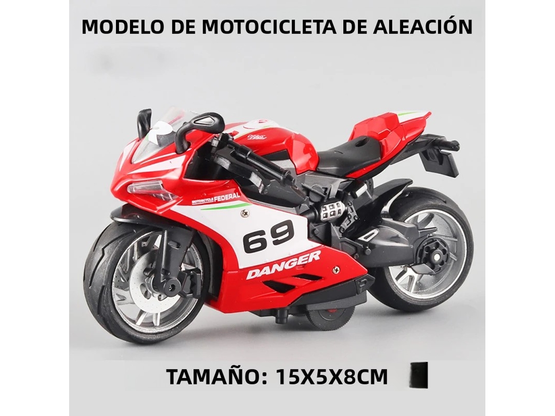 Miniatura de Motocicleta em Liga Metálica, Brinquedo de Simulação de Corrida Off road, Presente. MDUG