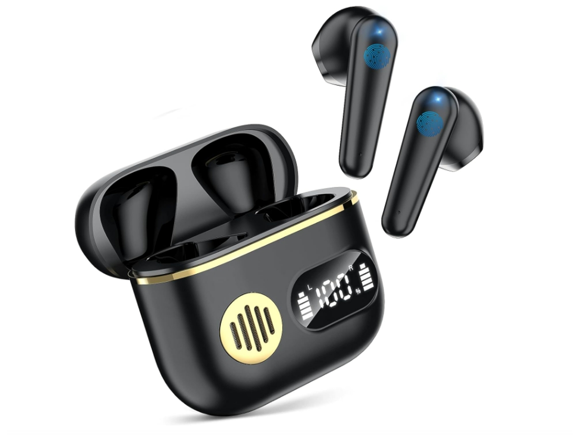 Fones Sem Fio Bluetooth 5.2 JIAPEI 2023, Estéreo, Microfone Enc, Display Led Duplo, 48h, Ip7