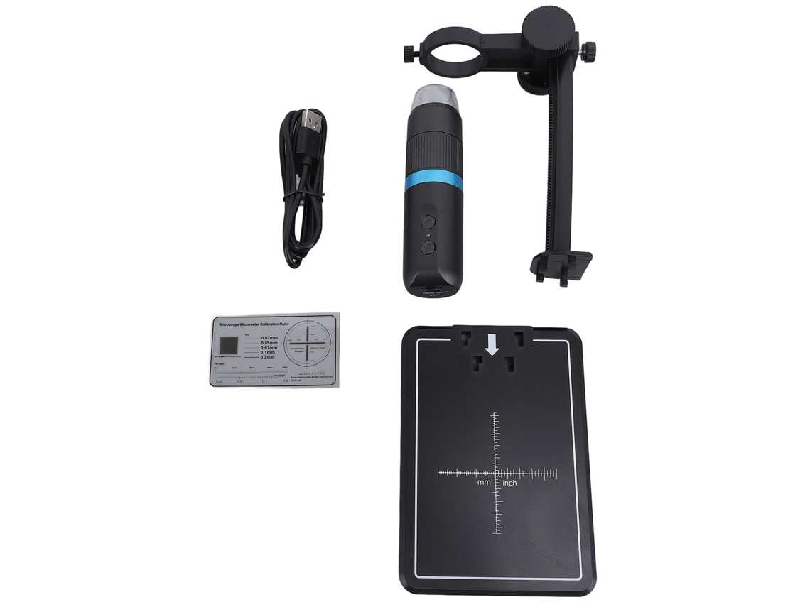 Microscópio Eletrônico Microscópio Digital Wifi 1000x Microscópio Eletrônico Usb Hd 8led EOOCOO (conexão Wifi 1000x de Ampliação)