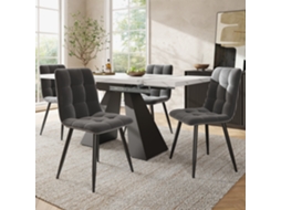 Conjunto Jantar Extensível 5pç, Mesa 118-157x70cm + 4 Cadeiras, Pernas V.-qq