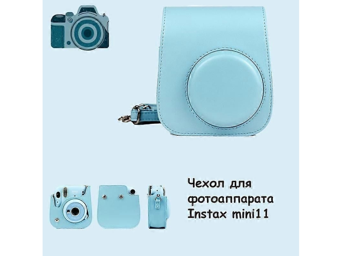 Estojo para Câmera Instax Mini 11 Compatível com Fujifilm Instax Mini 11, Mini 9, Mini 8 e Mini 8+ com Alça Ajustável, Azul. ELECTVAULT1