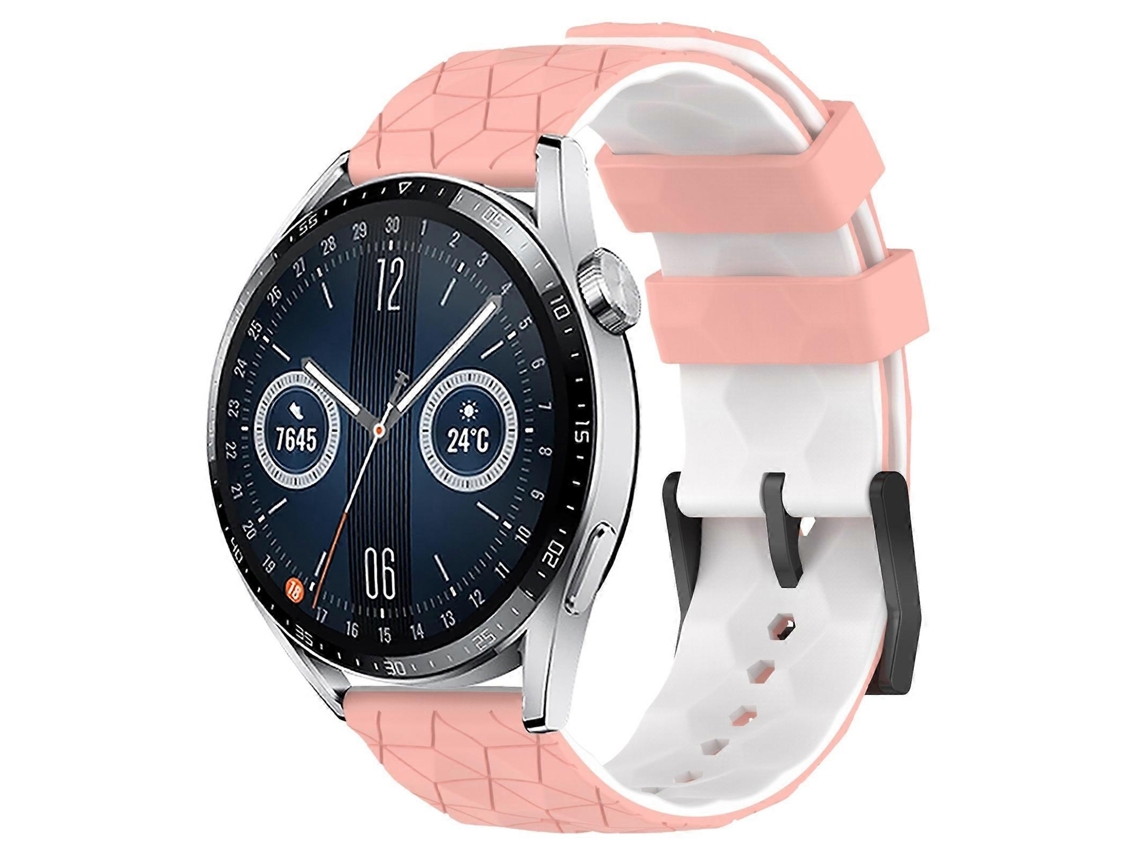 Pulseira De Silicone Bicolor Com Estampa De Futebol Para Huawei Watch Gt3 46mm 22mm