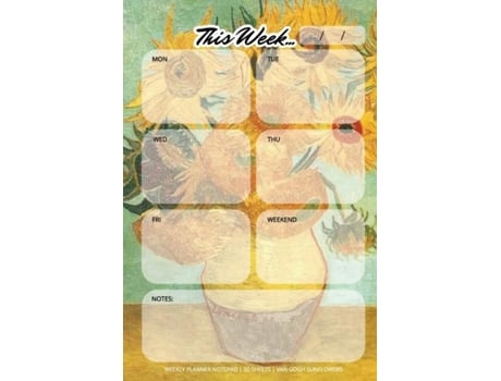 Livro Weekly Planner Notepad Van Gogh Sunflowers, Daily Planning Pad For Organizing, Tasks, Goals, Schedule De Llama Bird Press (inglês)