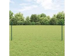 Vidaxl Cerca Euro Com Poste 25 X 0,8 M Aço Revestido De Pvc Verde