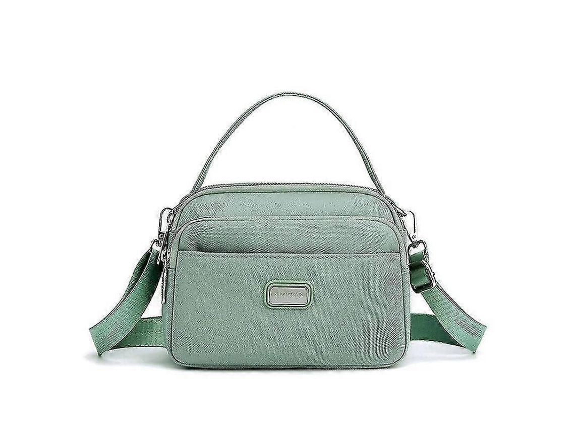 Bolsa Feminina Para Atividades Ao Ar Livre, Casual, Mensageiro, Grande Capacidade, Vários Compartimentos, Verde Claro