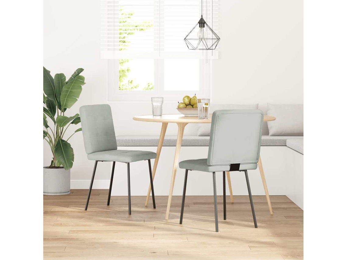 Maison Exclusive - Cadeiras De Jantar 2 Pcs Veludo Cinzento-claro