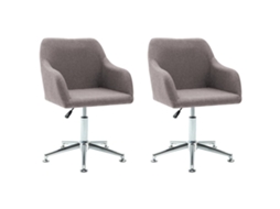Dining Chair, Dining Chairs Vidaxl Cinzento-acastanhado Tecido (n/a)