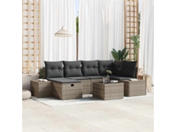 Vidaxl Conjunto De Sofás 7 Unid. Vime Pe