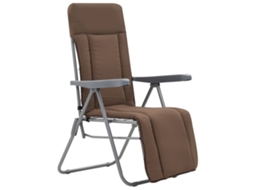 Maison Exclusive - Conjunto De 2 Cadeiras Dobráveis Com Almofadas, Cor Marrom.