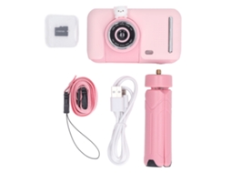 20du26 câmera Infantil Hd 2.4 Polegadas 40mp 1080p Selfie com Cartão de Memória 32g Rosa