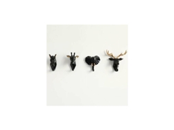 Conjunto Preto De 4 Ganchos Decorativos Para Casacos, Chapéus E Chaves, Ideais Para Casa, Cozinha, Casa De Banho E Lavabo