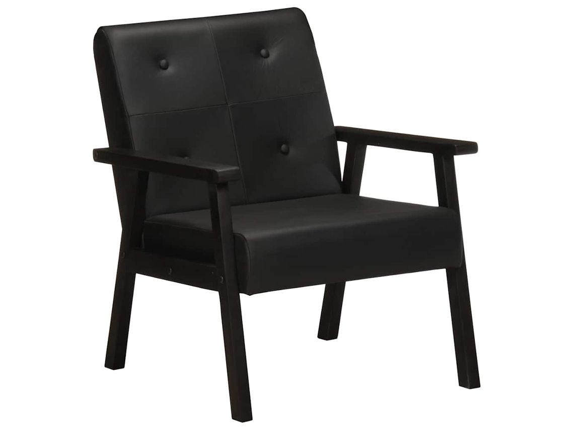 Armchair, Armchairs Vidaxl Preto Couro