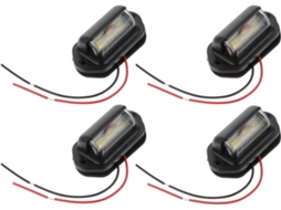 Pretyzoom 6 Leds 12-24v Luzes De Placa Para Caminhões, Conjunto De 4 Peças, Material Abs Leve, Alta Confiabilidade, Para
