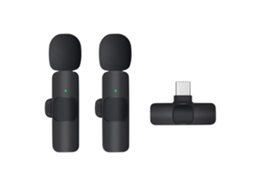 Pacote Com 2 Microfones De Lapela Sem Fio Para Android, Iphone, Ipad, Vlog E Transmissão Ao Vivo SUNNY SPACES