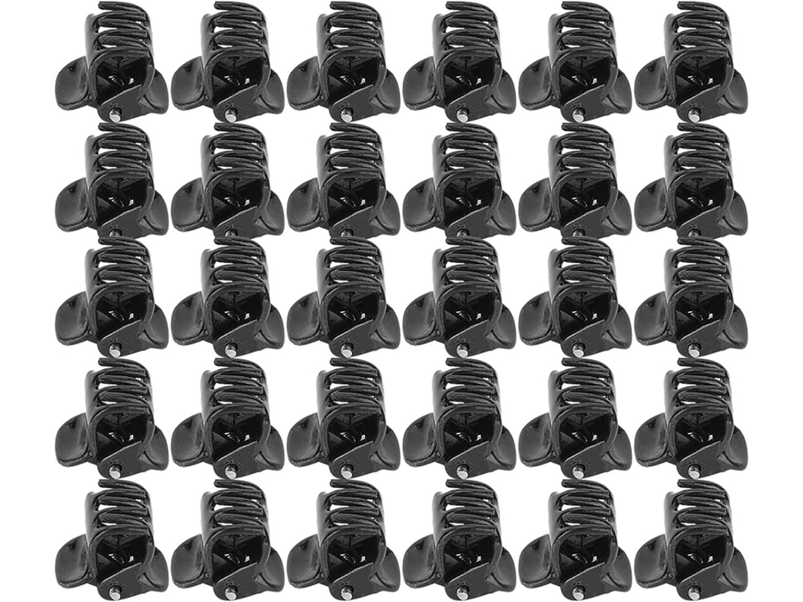 Conjunto genérico de 100 mini presilhas de plástico com forte adesão para acessórios de cabelo e extensões capilares.